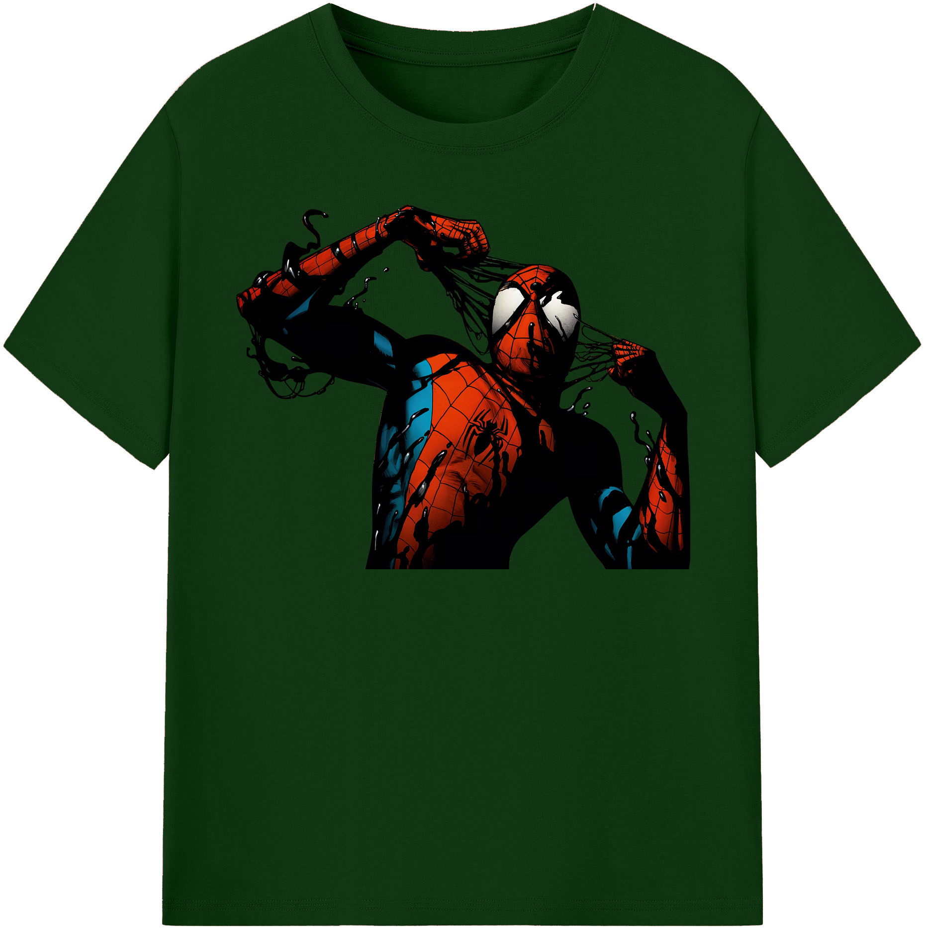 （画像用） Spider Man スパイダーマン 綿100％半袖Tシャツ（フロントプリント）